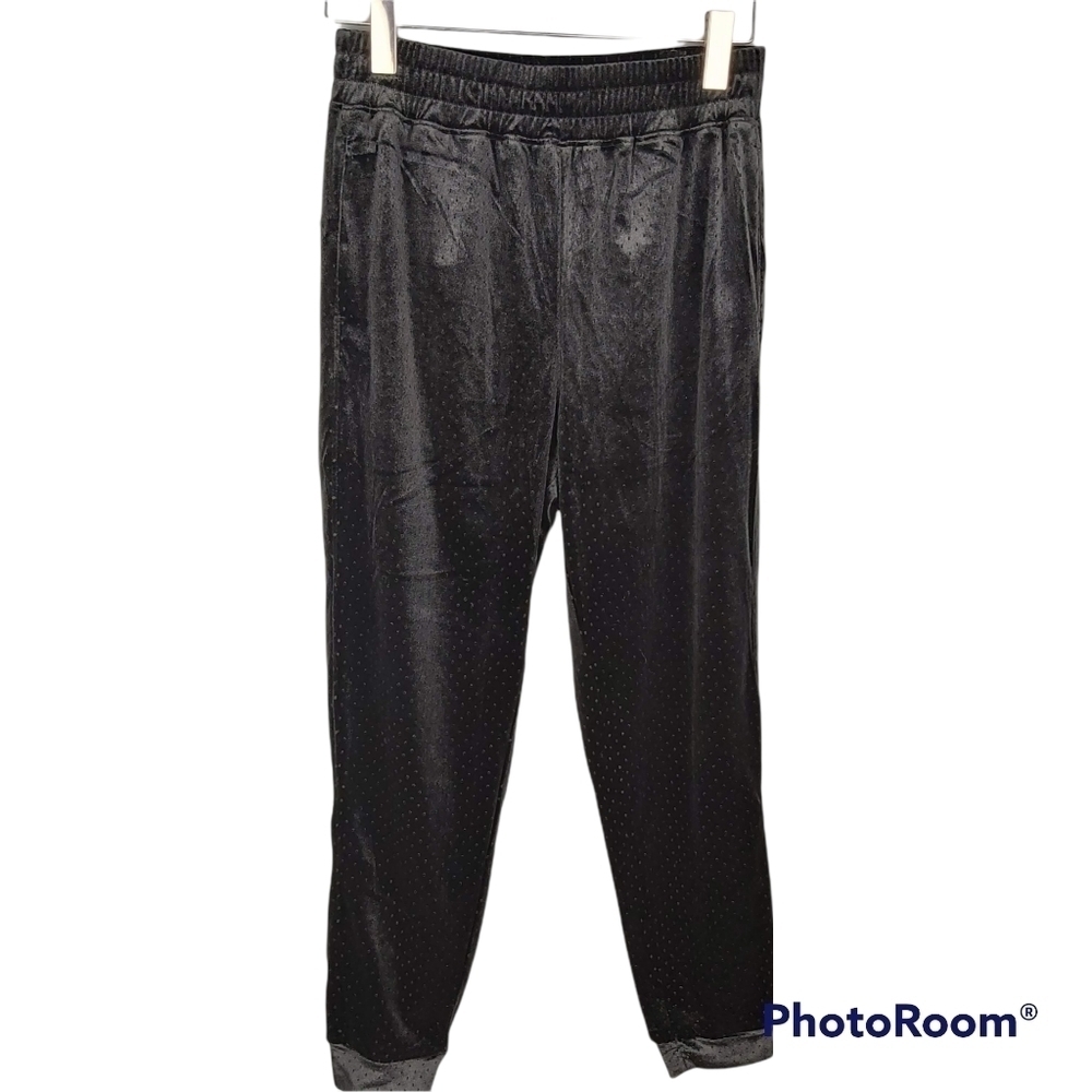 ONZIE black velvet velour jogger size SMALL/MEDIUM vintage look
